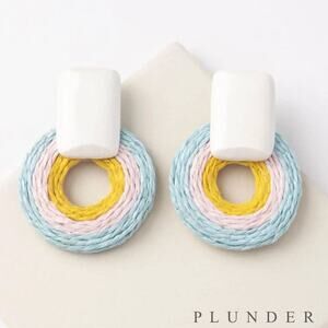 New Plunder “Tilly” Raffia Earrings (2.25”)